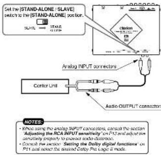 CLARION DVC920 - Using Analog Input Connections - 1