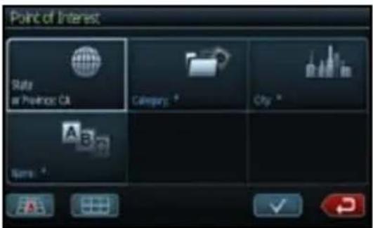 CLARION NX409 - Mode par point d'intérêt - 1
