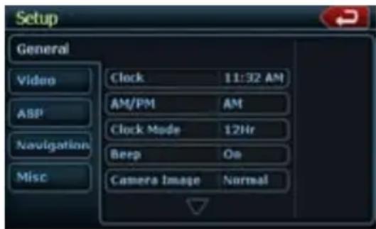 CLARION NX409 - Écrans de menus - 1
