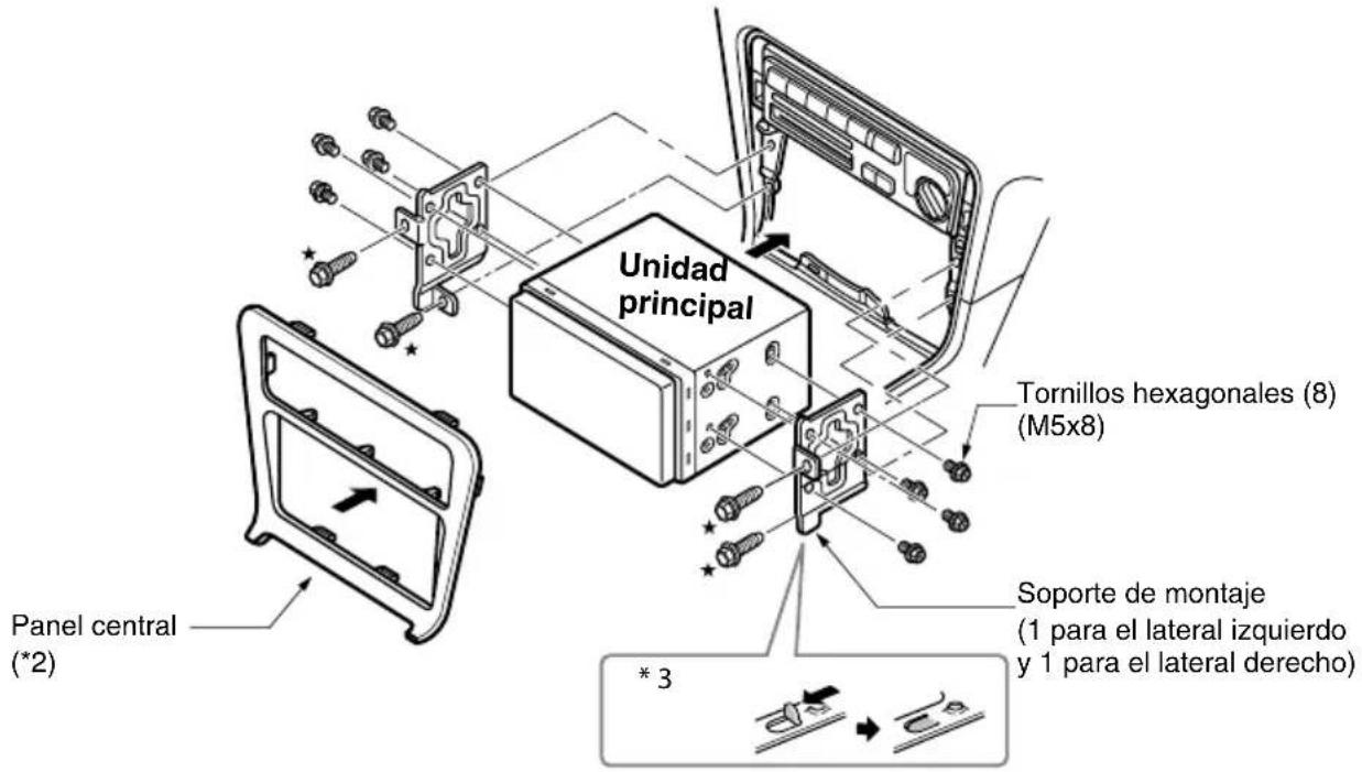 CLARION NX409 - Instalación de la unidad principal en un vehículo TOYOTA - 1