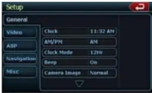 CLARION NX409 - Menu screens - 1