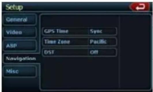 CLARION NX409 - Navigation Setup Menu - 1