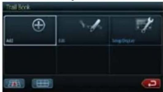 CLARION NZ409 - Trail Book editing screen: - 1