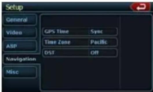CLARION NZ409 - Navigation Setup Menu - 1