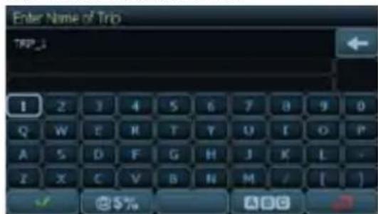 CLARION NZ409 - Trip Book editing screen: - 1