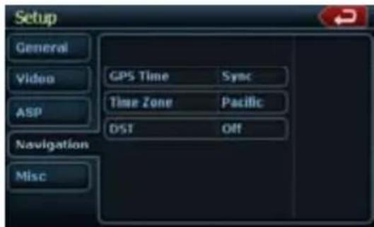 CLARION NZ409 - Menu de configuration de la navigation - 1