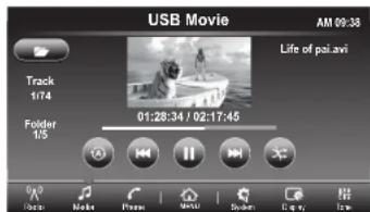 CLARION FX508 - 08.- USB MOVIE FILE OPERATION (Cont.) - 1