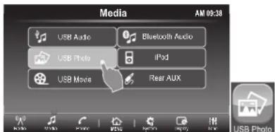 CLARION FX508 - Enter Photo mode. - 1