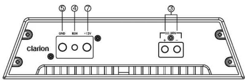 CLARION APX2181 - Raccordement du courant et fils haut-parleur - 3