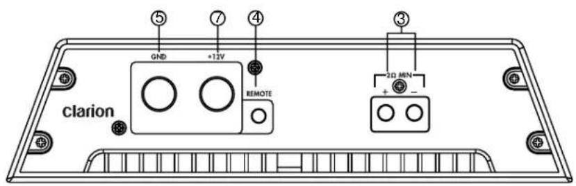 CLARION APX2181 - Power and speaker connections - 4