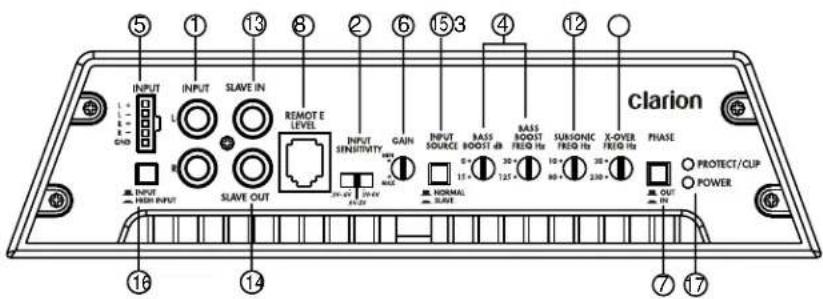 CLARION DPX2251 - APX4361 signal connections and audio adjustments - 2