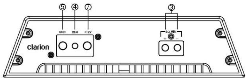 CLARION DPX2251 - Power and speaker connections - 3