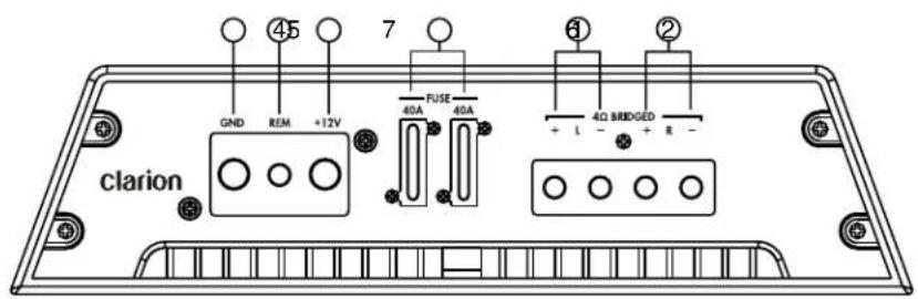 CLARION DPX1851 - Power and speaker connections - 5