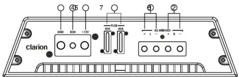 CLARION DPX11551 - Power and speaker connections - 5