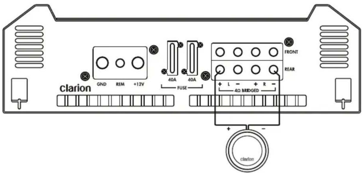CLARION XH5210 - Configuración de amplificador monoaural (XH5210) - 1
