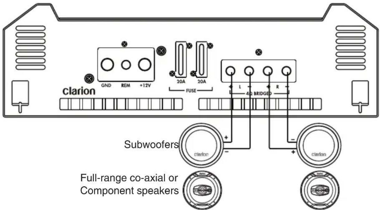 CLARION XH5210 - Two-channel full-range or subwoofer system (XH5210) - 1