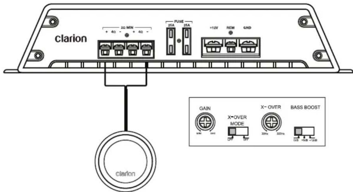 CLARION XR2110 - Système de haut-parleur sous-basses mono - 1