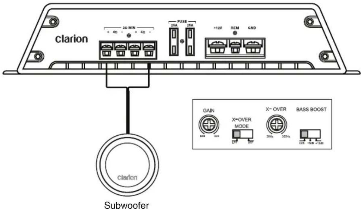 CLARION XR2210 - Mono subwoofer system - 1