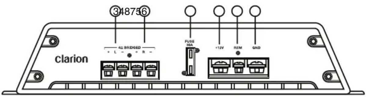 CLARION XR2210 - Power and speaker connections - 2