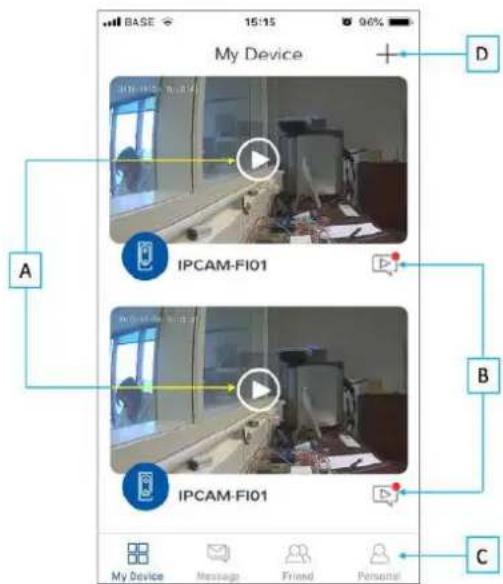 CHACON IPCAMFE03 - ИСПОЛЬЗОВАНИЕ ПРИЛОЖЕНИЯ - 1