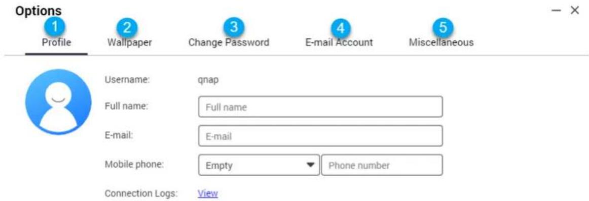 QNAP QuCPE7012 - Menu principal - 2