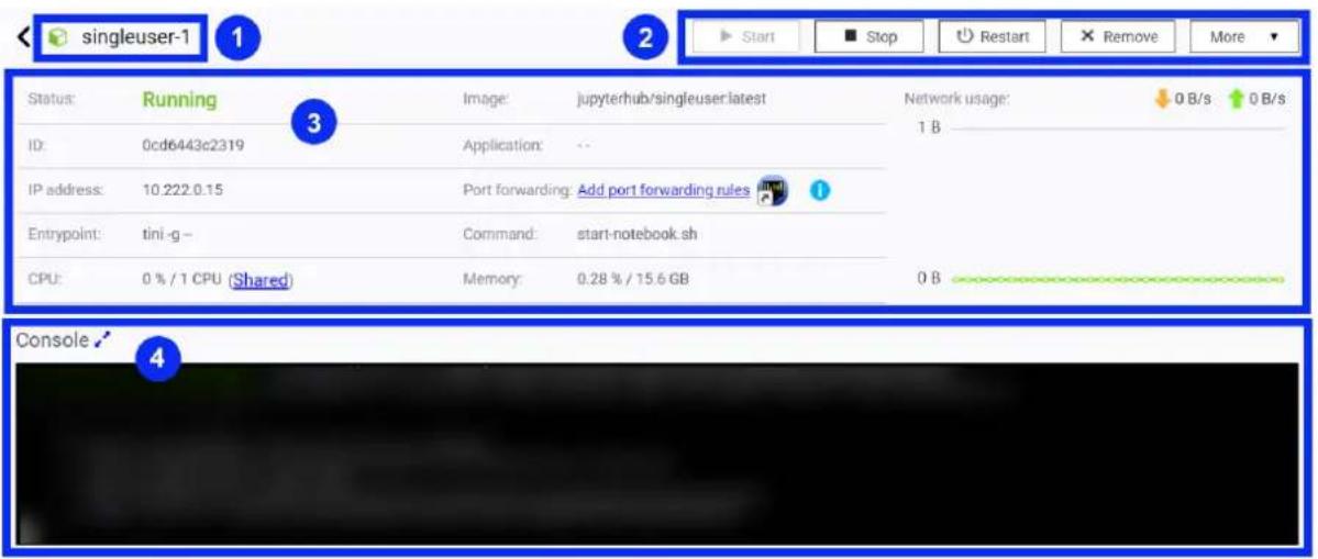 QNAP QuCPE7012 - Afficher les informations du conteneur - 1