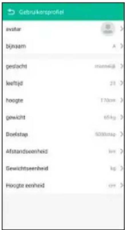 HAMA Fit Track 1900 - Instellingvanpersoonsgegevens - 2