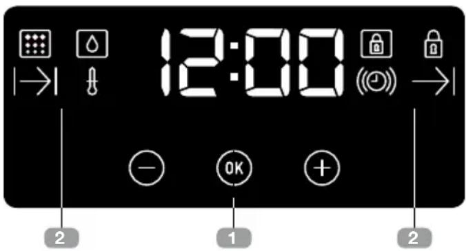 TEKA HSB 640 BK - Περιγραφή του ηλεκτρονικού ρολογιού/timer - 1