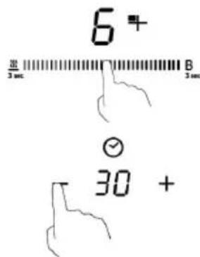 HOOVER HTPS64MCTTWIFI - Setting the timer to turn one cooking zone off - 1