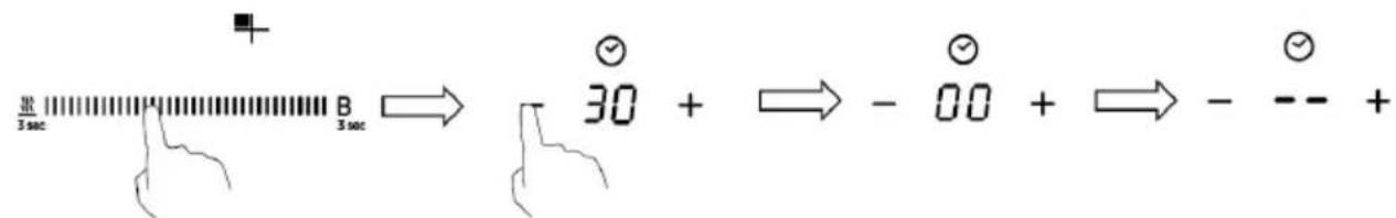 HOOVER HTPS64MCTTWIFI - Setting the timer to turn one cooking zone off - 2