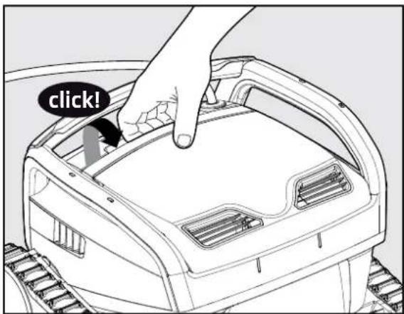 MAYTRONICS Dolphin M700 - Nettoyage après utilisation: retrait et nettoyage du panier de filtration double - 1