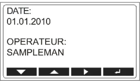 Beha-Amprobe MT204S - Menu "DATE/OPERATEUR" - 1