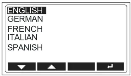 Beha-Amprobe MT204S - "LANGUAGE" menu - 1