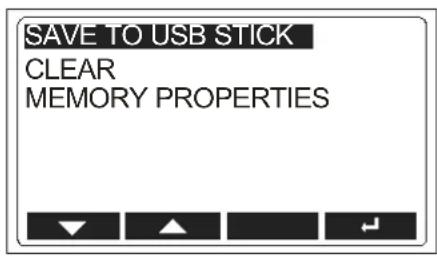 Beha-Amprobe MT204S - "MEMORY" menu - 1