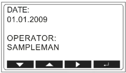 Beha-Amprobe MT204S - "DATE/OPERATOR" menu - 1