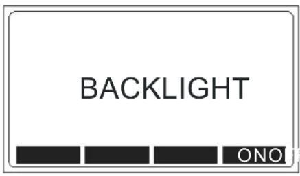 Beha-Amprobe MT204S - "BACKLIGHT" menu - 1