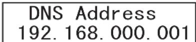 TASCAM IFE100 - Réglage de l'adresse DNS (DNS Address) - 2