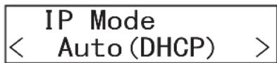TASCAM IFE100 - Réglage du mode IP (IP Mode) - 2