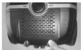H.KOENIG AXO720 - beneden en verwijder het deksel van de uitgang door deze met de hand te wassen of door het wisselen van het filter. (fig8,9) - 8