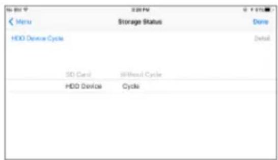SMARTWARES CS97DVR - Storage Status - 2