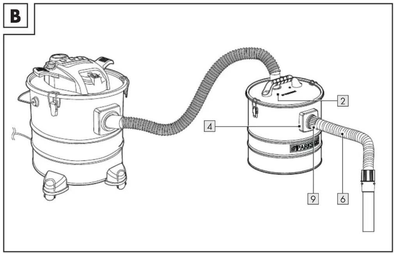 PARKSIDE PASP 18 A1 - FILTRE À CENDRES ET GROS DÉCHETS - 2