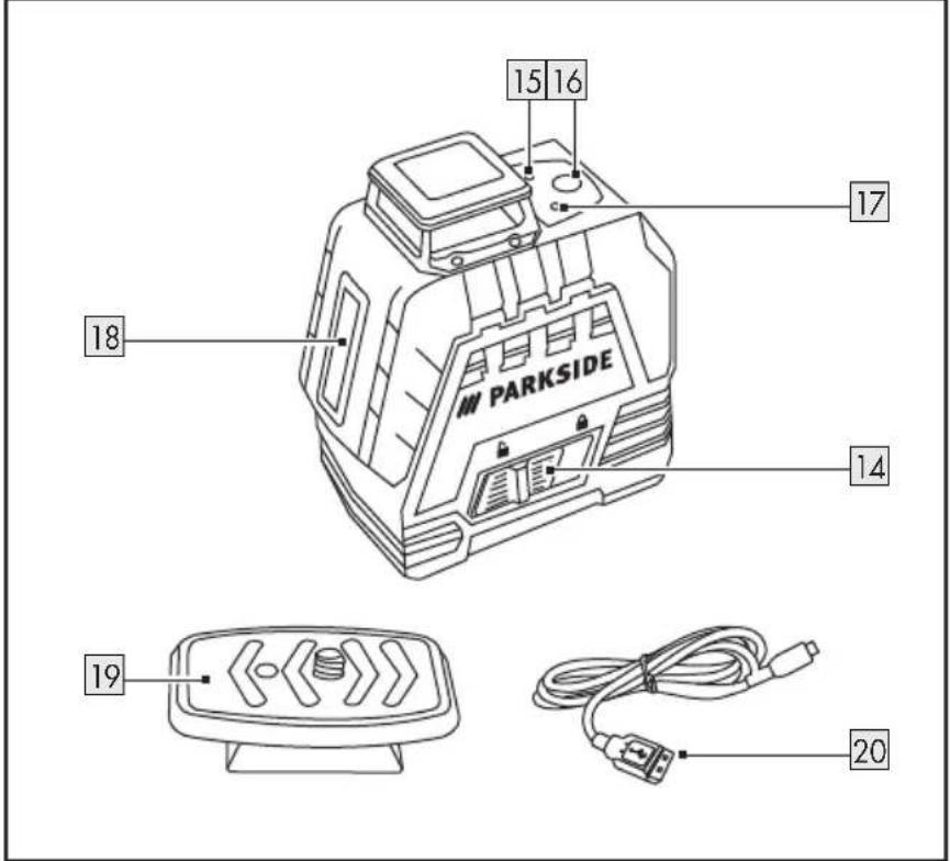 PARKSIDE PKLLP 360 B2 - CORDLESS CROSS LINE LASER 4V - 2