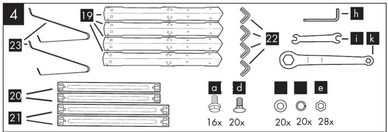 4 23 19 20 21 22 h i k a d 16x 20x 20x 20x 28x e