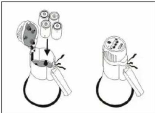 Auna MEG1HY - EINLEGEN DER BATTERIEN - 1