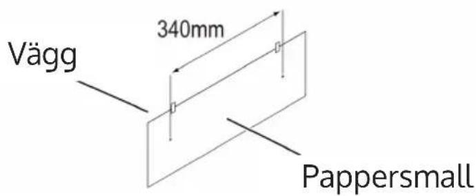 Vägg 340mm Pappersmall