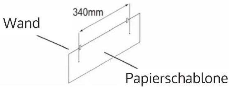 Wand 340mm Papierschablone