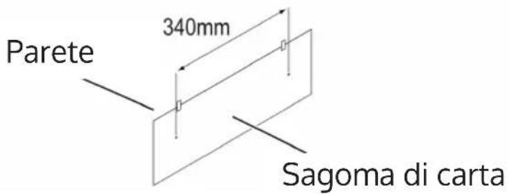 Parete 340mm Sagoma di carta