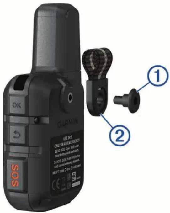 GARMIN inReach Mini 2 - Fixation de l'adaptateur pour fixation à rainure - 1
