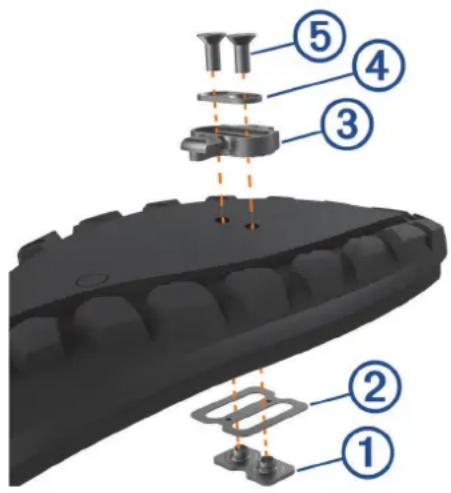 GARMIN Rally XC200 - Installation des cales de chaussures pour le modèle Rally XC - 1