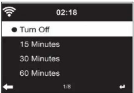 Auna iTuner 320 ME - Sleep timer (tijd tot automatisch uitschakelen) - 1